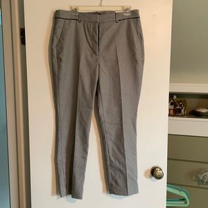 Black & white checked ankle length pants